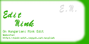 edit mink business card